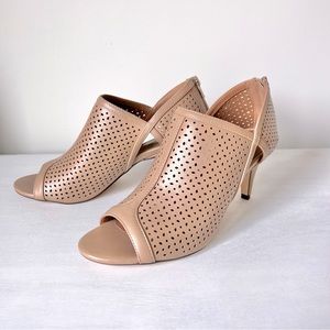 Style & Co Ankle Shootie Bootie Heel Sandal Beige Nude Size 10